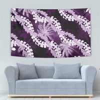 Puakenikeni Maile Lei Tapestry Frangipani Purple Tropical Leaves