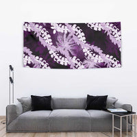 Puakenikeni Maile Lei Tapestry Frangipani Purple Tropical Leaves