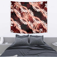 Puakenikeni Maile Lei Tapestry Frangipani Red Tropical Leaves