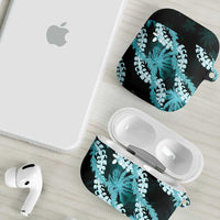 Puakenikeni Maile Lei AirPods Case Frangipani Turquoise Tropical Leaves LT01 - Polynesian Pride