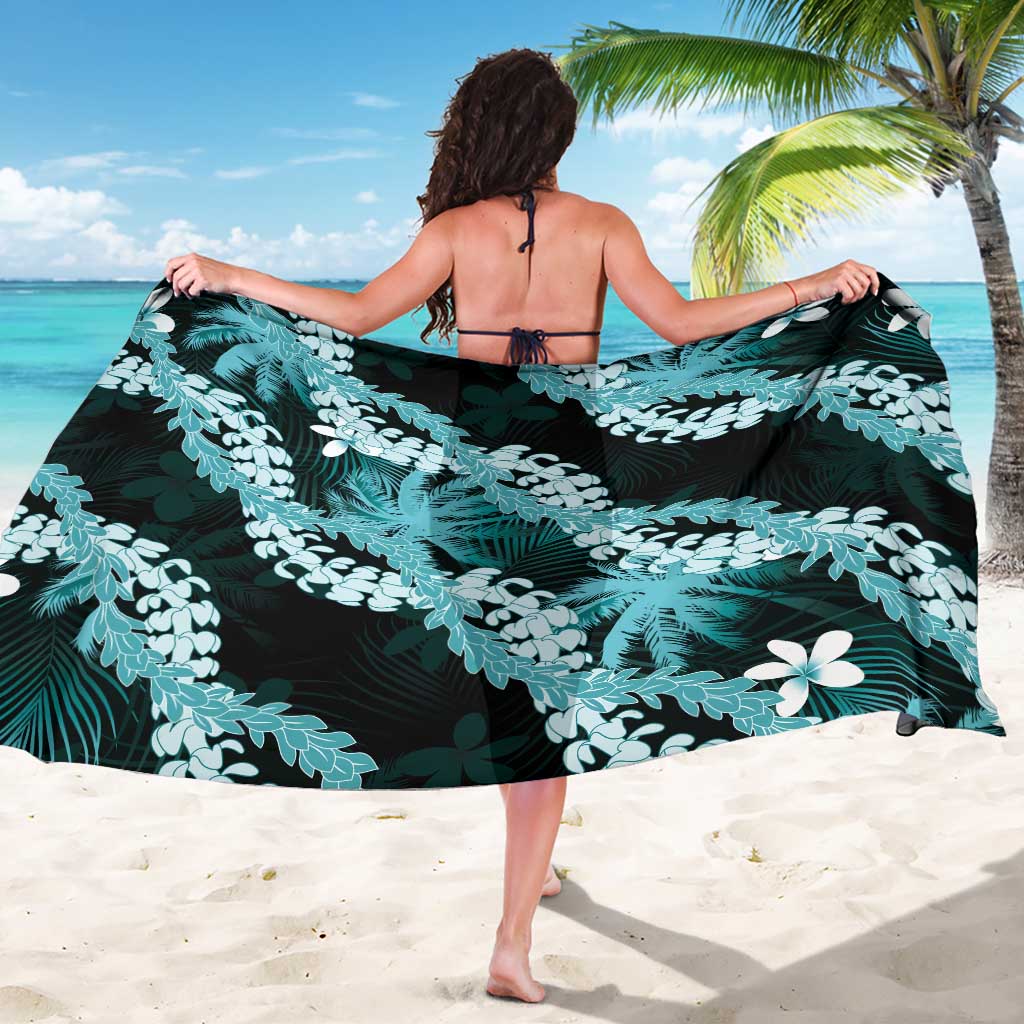 Puakenikeni Maile Lei Sarong Frangipani Turquoise Tropical Leaves