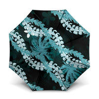 Puakenikeni Maile Lei Umbrella Frangipani Turquoise Tropical Leaves