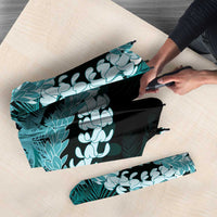 Puakenikeni Maile Lei Umbrella Frangipani Turquoise Tropical Leaves