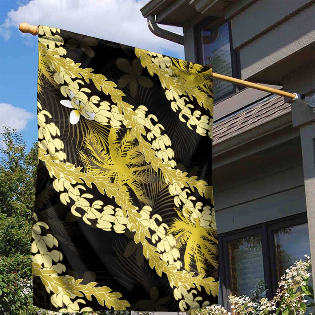 Puakenikeni Maile Lei Garden Flag Frangipani Yellow Tropical Leaves