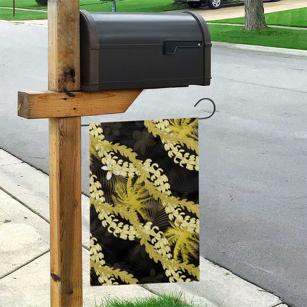 Puakenikeni Maile Lei Garden Flag Frangipani Yellow Tropical Leaves