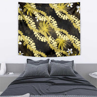 Puakenikeni Maile Lei Tapestry Frangipani Yellow Tropical Leaves