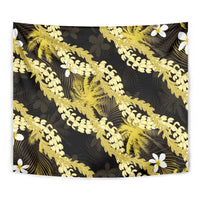 Puakenikeni Maile Lei Tapestry Frangipani Yellow Tropical Leaves