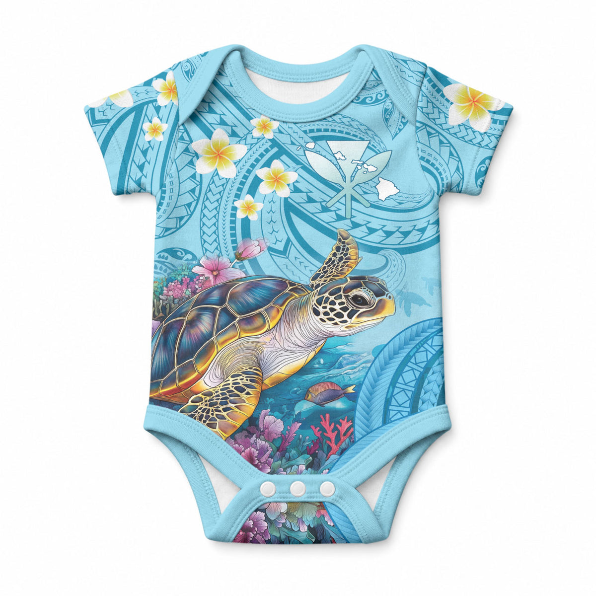Personalized Hawaii Sea Turtle Baby Onesie Hawaii Map Ocean Vibes