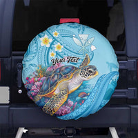 Personalized Hawaii Sea Turtle Spare Tire Cover Hawaii Map Ocean Vibes LT01 No hole Blue - Polynesian Pride