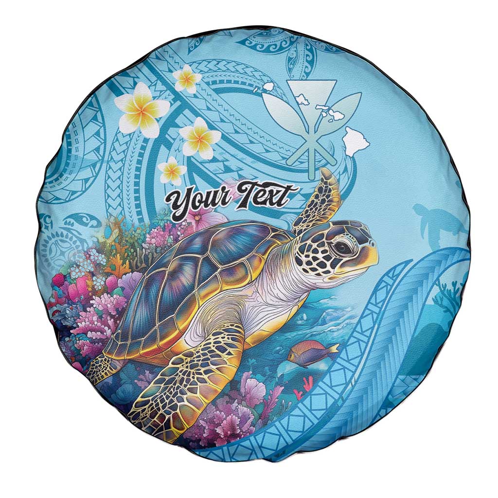 Personalized Hawaii Sea Turtle Spare Tire Cover Hawaii Map Ocean Vibes LT01 - Polynesian Pride