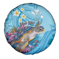 Personalized Hawaii Sea Turtle Spare Tire Cover Hawaii Map Ocean Vibes LT01 - Polynesian Pride