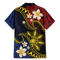 Philippines Spirit Tribal Sun Plumeria Family Matching Mermaid Dress and Hawaiian Shirt Red And Blue Polynesian Pattern LT01 - Polynesian Pride
