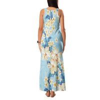 Hawaii Hibiscus Plumeria Blue Family Matching Tank Maxi Dress and Hawaiian Shirt Polynesian Pattern LT01 - Polynesian Pride