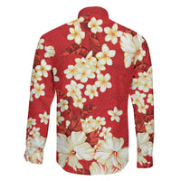 Hawaii Hibiscus Plumeria Red Family Matching Mermaid Dress and Hawaiian Shirt Polynesian Pattern LT01 - Polynesian Pride