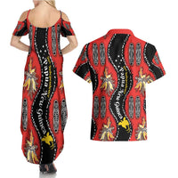 Papua New Guinea 50th Independence Couples Matching Summer Maxi Dress and Hawaiian Shirt PNG Batik Pattern LT01 - Polynesian Pride