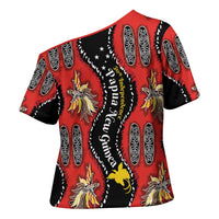 Papua New Guinea 50th Independence Cross Shoulder Shirt PNG Batik Pattern LT01 - Polynesian Pride