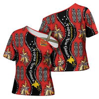 Papua New Guinea 50th Independence Cross Shoulder Shirt PNG Batik Pattern LT01 - Polynesian Pride