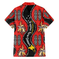Papua New Guinea 50th Independence Family Matching Short Sleeve Bodycon Dress and Hawaiian Shirt PNG Batik Pattern LT01 - Polynesian Pride