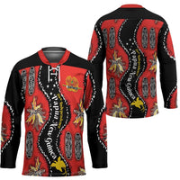 Papua New Guinea 50th Independence Hockey Jersey PNG Batik Pattern - Polynesian Pride