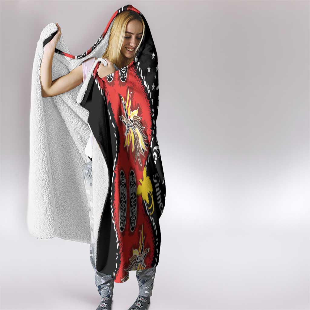 Papua New Guinea 50th Independence Hooded Blanket PNG Batik Pattern - Polynesian Pride
