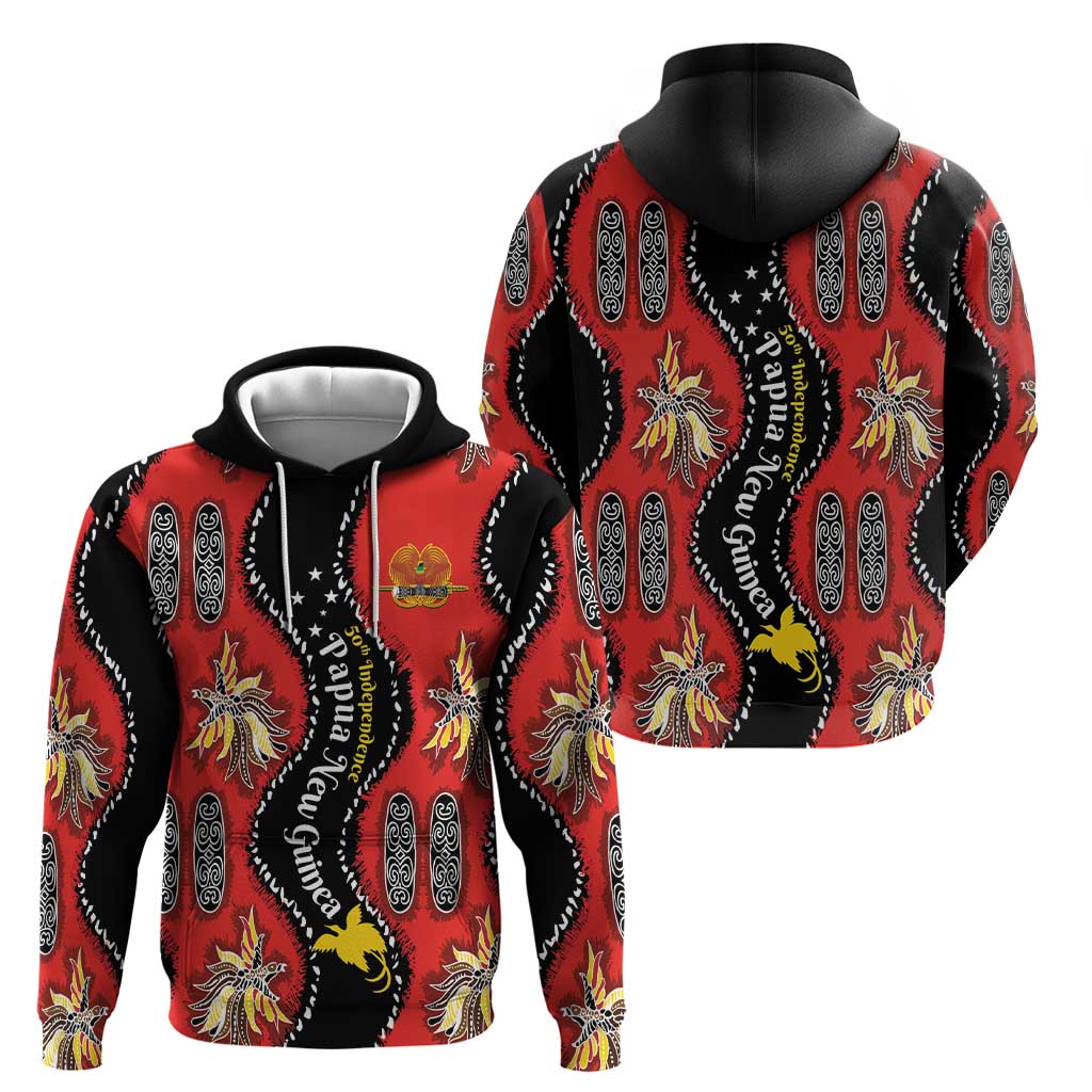 Papua New Guinea 50th Independence Hoodie PNG Batik Pattern LT01 - Polynesian Pride