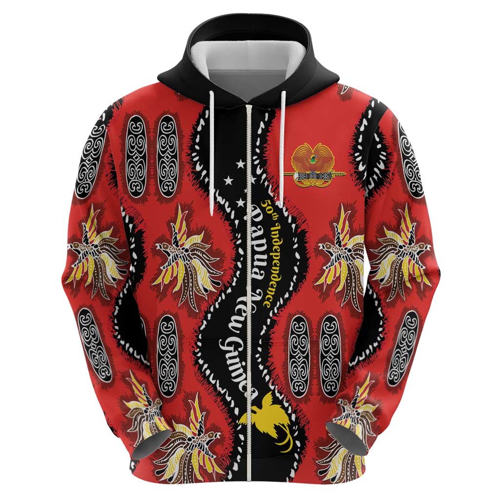 Papua New Guinea 50th Independence Hoodie PNG Batik Pattern LT01 - Polynesian Pride