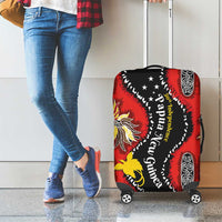 Papua New Guinea 50th Independence Luggage Cover PNG Batik Pattern - Polynesian Pride