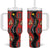 Papua New Guinea 50th Independence Tumbler With Handle PNG Batik Pattern - Polynesian Pride