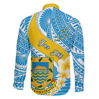 Personalised Tuvalu Independence Day Family Matching Off Shoulder Maxi Dress and Hawaiian Shirt Plumeria 45th Anniversary LT01 - Polynesian Pride