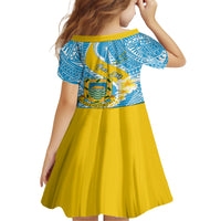 Personalised Tuvalu Independence Day Family Matching Off Shoulder Short Dress and Hawaiian Shirt Plumeria 45th Anniversary LT01 - Polynesian Pride