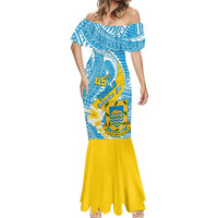 personalised-tuvalu-independence-day-mermaid-dress-plumeria-45th-anniversary