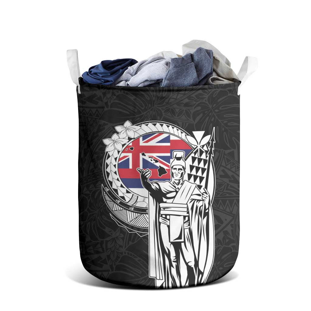 Hawaii King Kamehameha Laundry Basket Flag Polynesian Pattern
