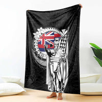 Hawaii King Kamehameha Blanket Flag Polynesian Pattern