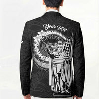 Personalized Hawaii King Kamehameha Blazer Flag Polynesian Pattern