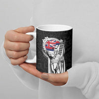 Personalized Hawaii King Kamehameha Ceramic Mug Flag Polynesian Pattern