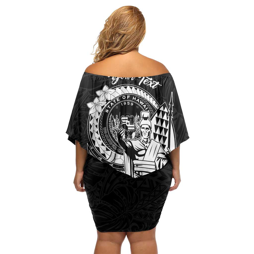 Personalized Hawaii King Kamehameha Family Matching Off Shoulder Short Dress and Hawaiian Shirt Flag Polynesian Pattern LT01 - Polynesian Pride