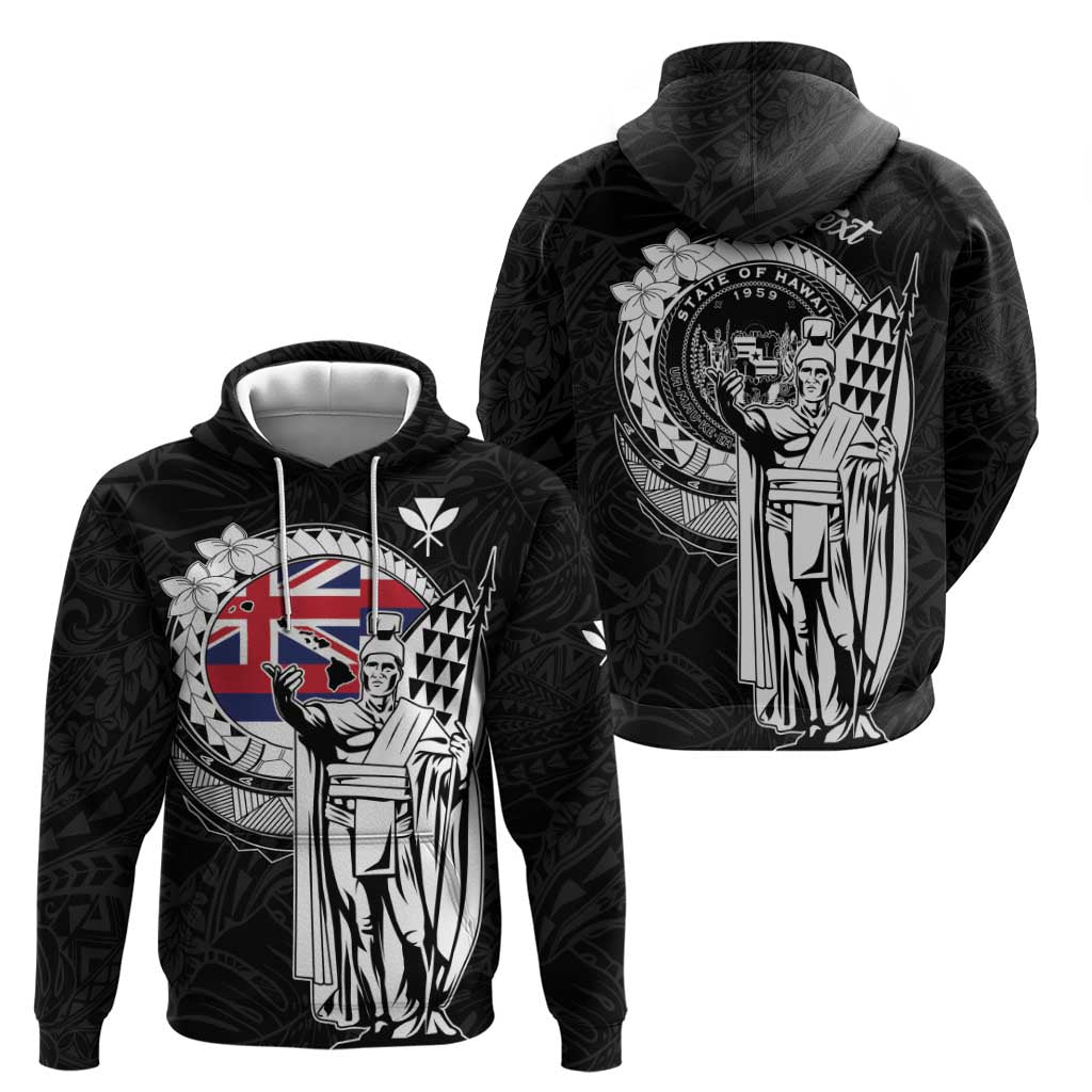 Personalized Hawaii King Kamehameha Hoodie Flag Polynesian Pattern