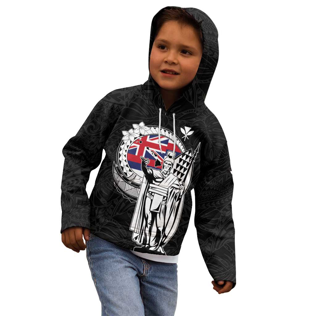 Personalized Hawaii King Kamehameha Kid Hoodie Flag Polynesian Pattern