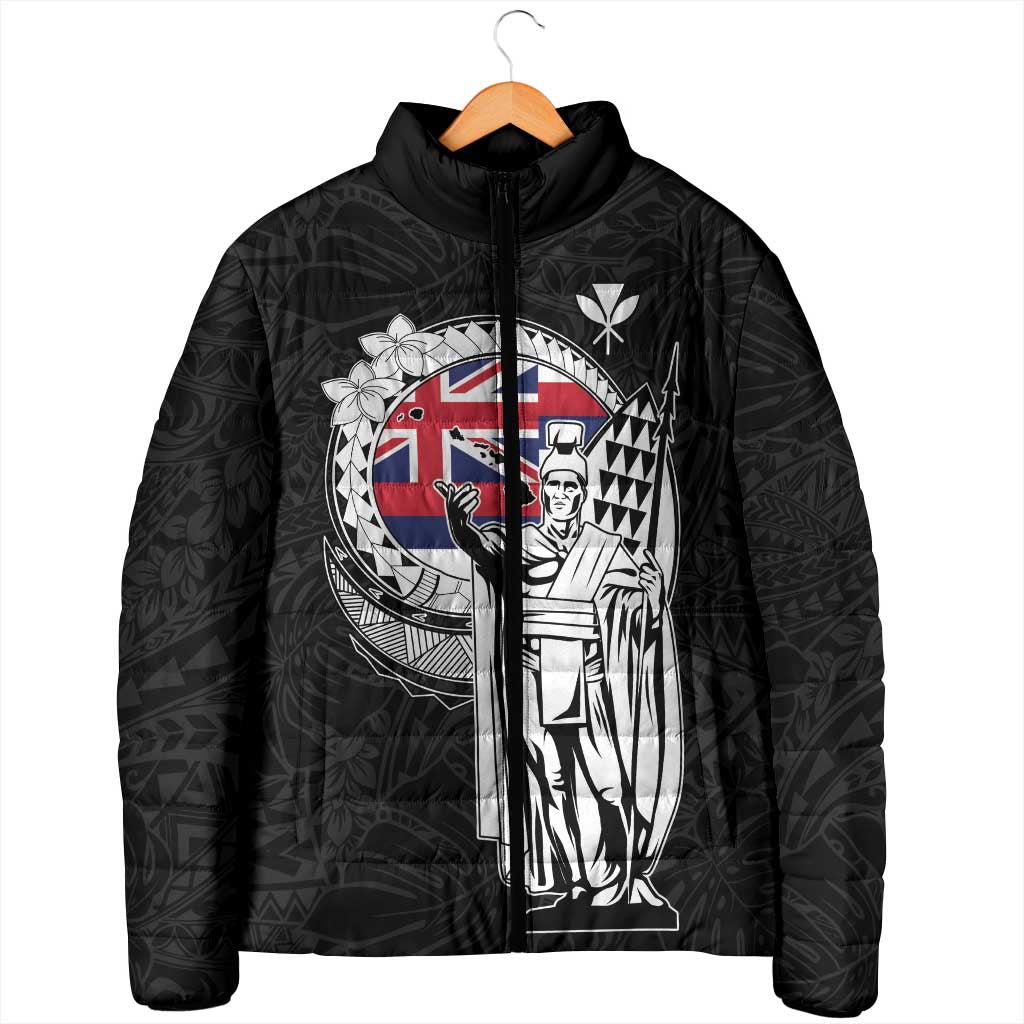 Personalized Hawaii King Kamehameha Padded Jacket Flag Polynesian Pattern