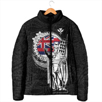 Personalized Hawaii King Kamehameha Padded Jacket Flag Polynesian Pattern