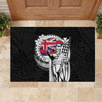Hawaii King Kamehameha Rubber Doormat Flag Polynesian Pattern