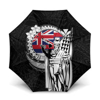 Hawaii King Kamehameha Umbrella Flag Polynesian Pattern