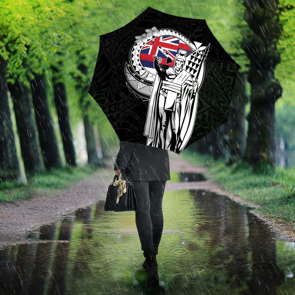 Hawaii King Kamehameha Umbrella Flag Polynesian Pattern