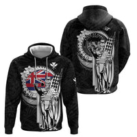 Personalized Hawaii King Kamehameha Zip Hoodie Flag Polynesian Pattern