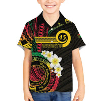 Vanuatu Independence Day Family Matching Long Sleeve Bodycon Dress and Hawaiian Shirt Yumi 45th Hapi Indipendens Dei LT01 Son's Shirt Black - Polynesian Pride