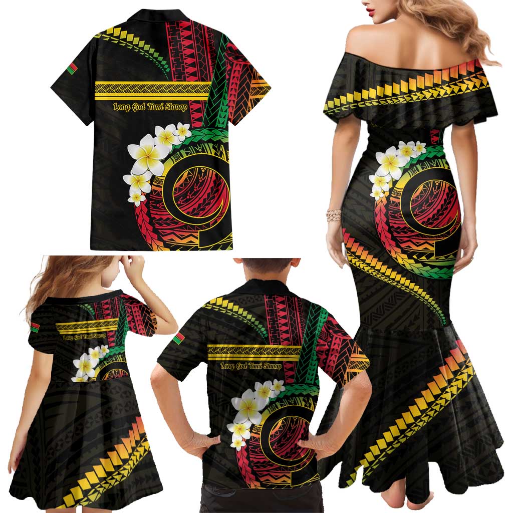 Vanuatu Independence Day Family Matching Mermaid Dress and Hawaiian Shirt Yumi 45th Hapi Indipendens Dei LT01 - Polynesian Pride