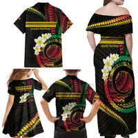Vanuatu Independence Day Family Matching Off Shoulder Maxi Dress and Hawaiian Shirt Yumi 45th Hapi Indipendens Dei LT01 - Polynesian Pride