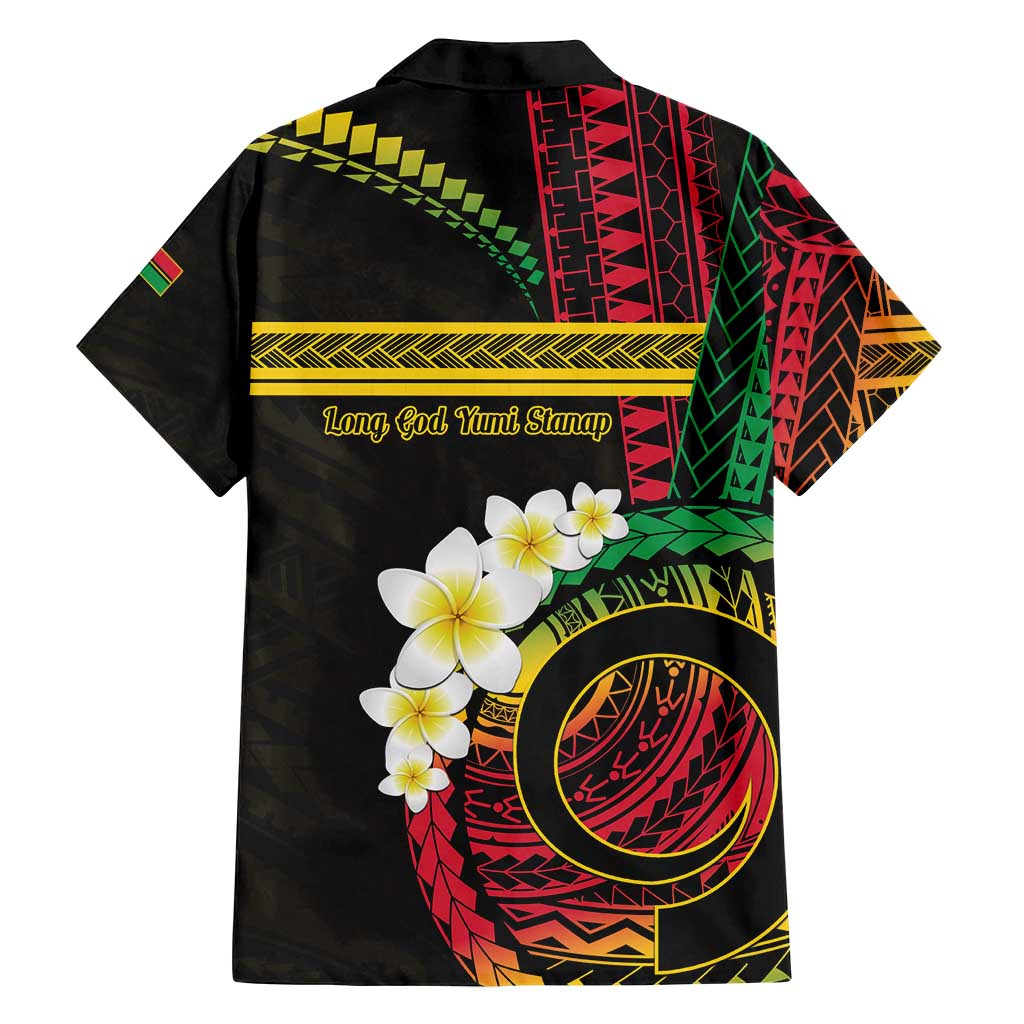 Vanuatu Independence Day Family Matching Off Shoulder Short Dress and Hawaiian Shirt Yumi 45th Hapi Indipendens Dei LT01 - Polynesian Pride