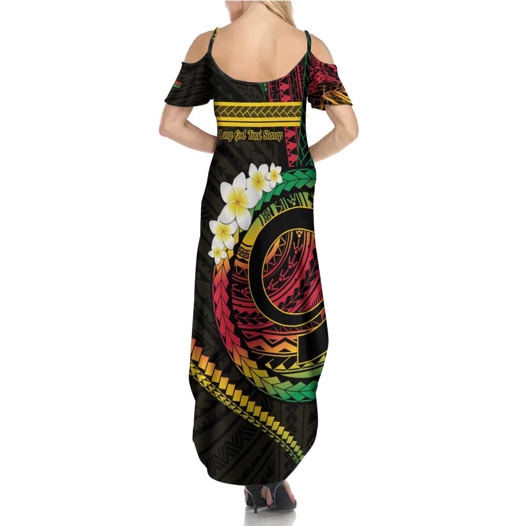 Vanuatu Independence Day Family Matching Summer Maxi Dress and Hawaiian Shirt Yumi 45th Hapi Indipendens Dei LT01 - Polynesian Pride