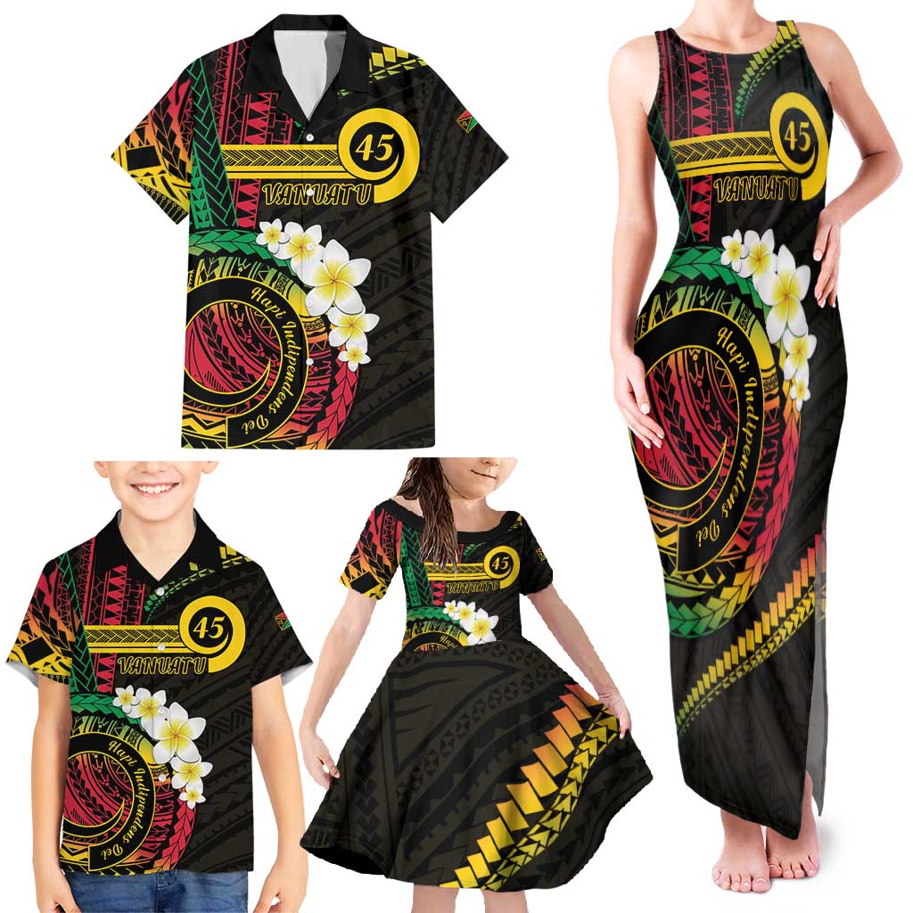 Vanuatu Independence Day Family Matching Tank Maxi Dress and Hawaiian Shirt Yumi 45th Hapi Indipendens Dei LT01 - Polynesian Pride